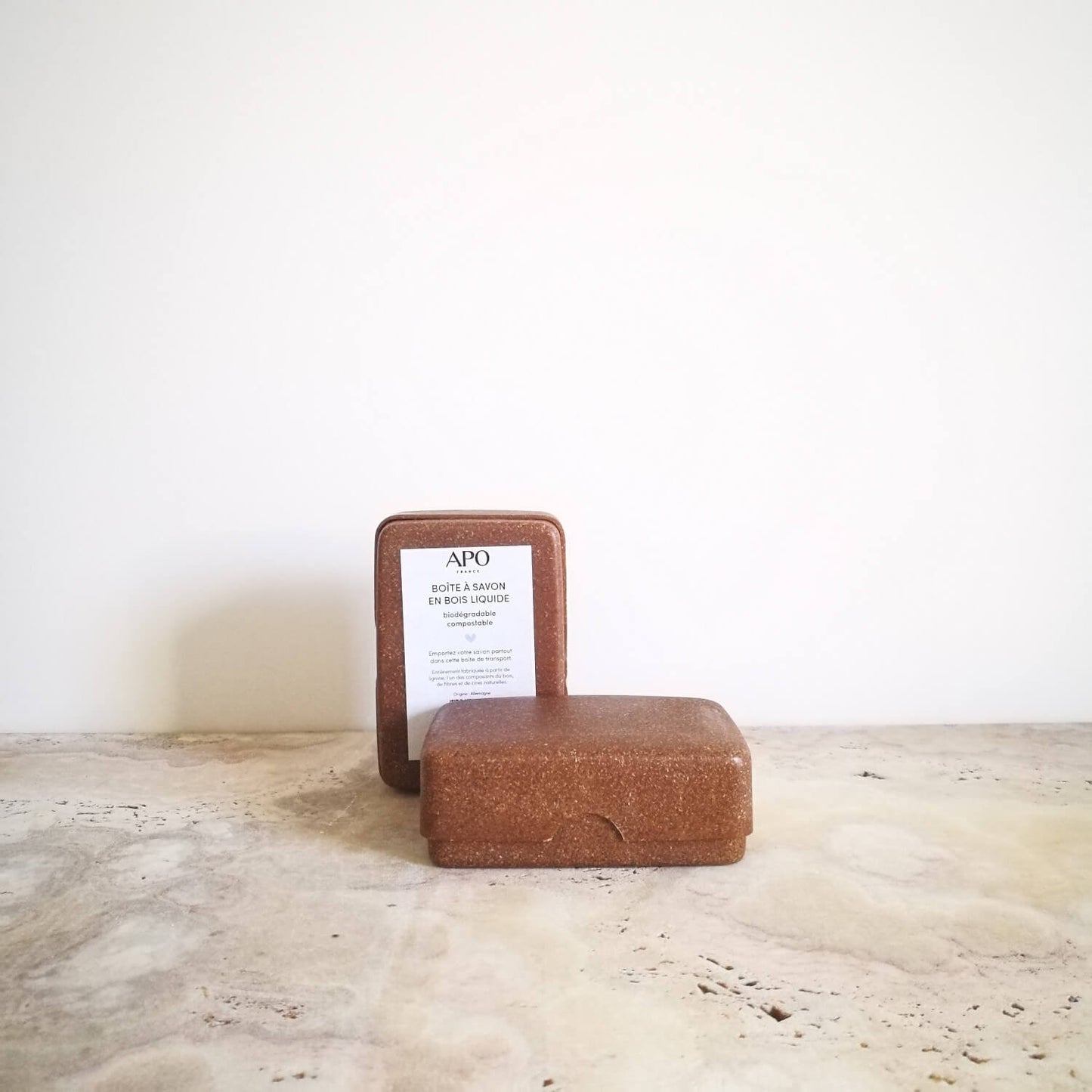 Boîte à savon biodégradable.