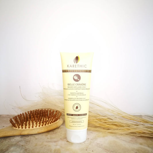 Baume capillaire 2en 1 masque avant shampoing et soin coiffant sans rinçage Belle Crinière.