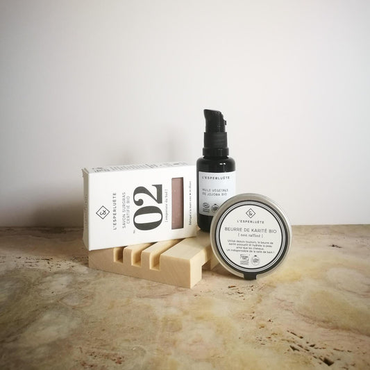 Kit de soin Essentiel avec savon N°02 Empreinte du Sud. Lavande et Lavandin.